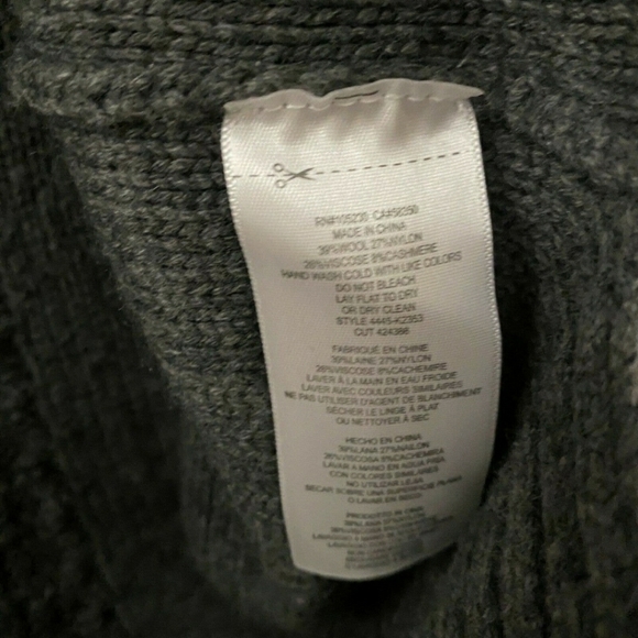 Joie Viviam Fringe Turtle Neck Sweater Wool Cable Knit - Picture 4 of 7